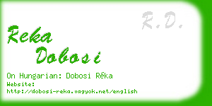 reka dobosi business card