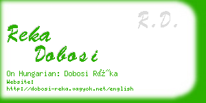 reka dobosi business card